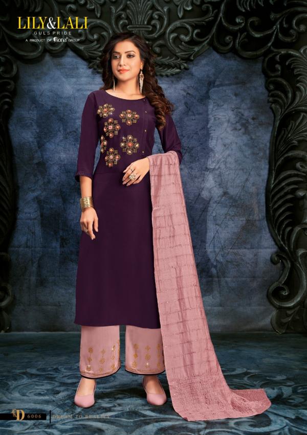 Lily & Lali Muskan-Bember-Silk-Designer-Kurti-With-Bottom-And-Dupatta